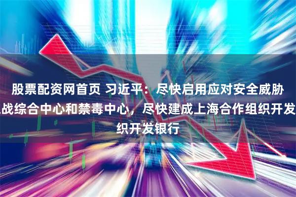 股票配资网首页 习近平：尽快启用应对安全威胁与挑战综合中心和禁毒中心，尽快建成上海合作组织开发银行